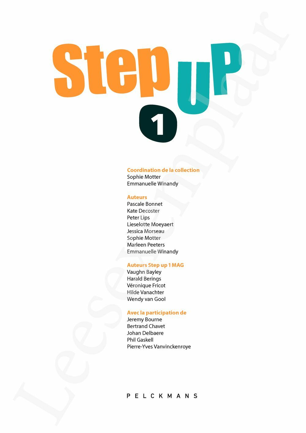 Preview: Step up 1 Livre de l'élève (MAG, livret ressources, Pelckmans Portail inclus)