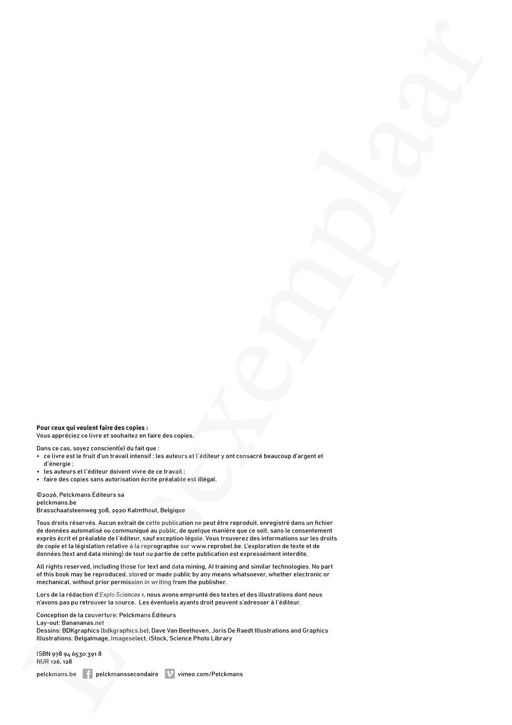 Preview: Explo Sciences 1 Livre de l'élève (Pelckmans Portail inclus)