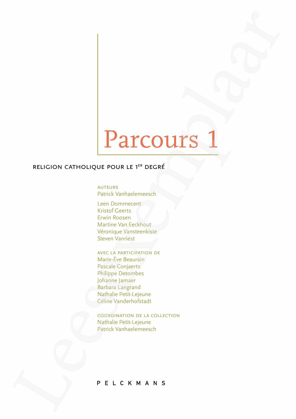 Preview: Parcours 1 livre de l'élève (Pelckmans Portail inclus)