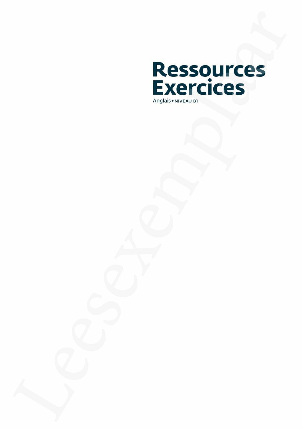 Preview: Ressources exercices – Anglais (Pelckmans Portail inclus)